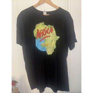 Toto Rock Band Africa Graphic Black  T Shirt  Medium Pacifica Size XL